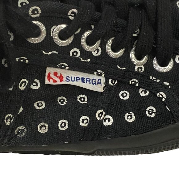 Superga x 10 Corso Como S009J40 Canvas Contrasting Circle Print Black 39 EU - Picture 6 of 11